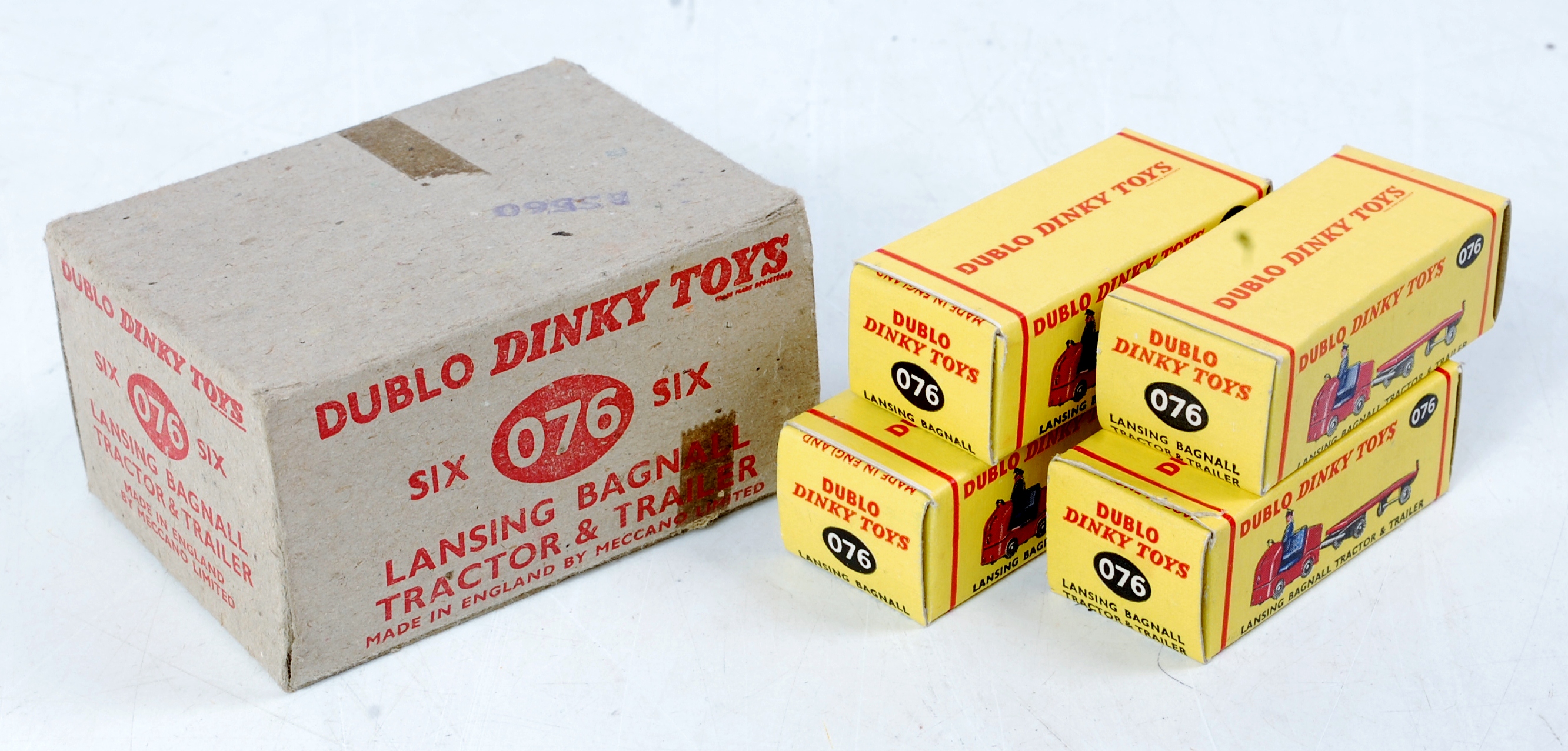 Trade box of six 076 Lansing Bagnall Tractors and Trailers (BG-VG) But containing only 4 boxes