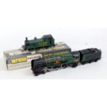 A Hornby-Dublo 2-rail 2235 Bulleid Rebuilt West Country 4-6-2 No 34005 Barnstaple locomotive good