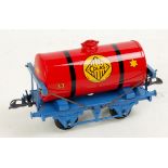 Hornby 1933-39 completely repainted 'Colas' Bitumen tank wagon on lighter blue standard and red