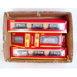 Hornby Made in China goods wagons, including 5 different sets of 3 PO open wagons, a Lima wagon,