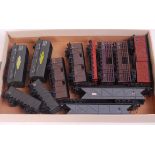12 Hornby Acho wagons, all with Dublo couplings, 2x 709 Simotra, 1x 700 goods van with sliding door,