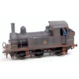 Kit built brass finescale 2 rail BR weathered black class J65 0-6-0 tank loco No.