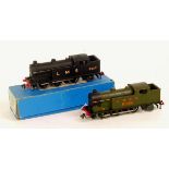 Two EDL7 postwar 0-6-2 tank locos both 1/2" motor, LNER 9596 green (E) with LMS 6917 black,