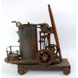***WITHDRAWN*** An unusual early 20th century steam crane with vertical boiler with 9 tubes,