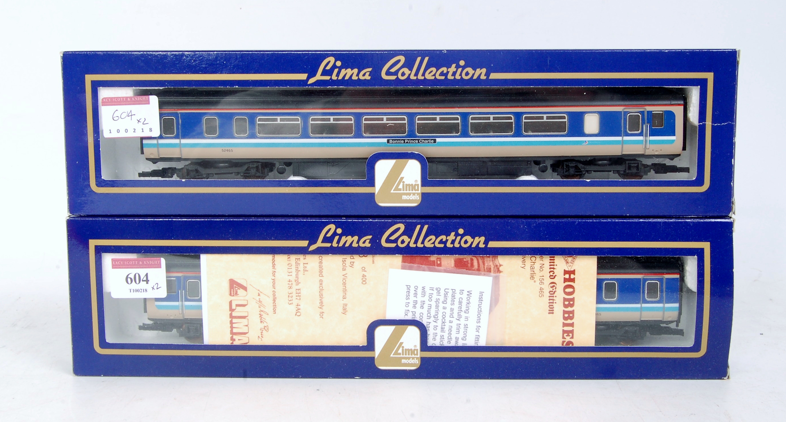 Lima limited edition for Harburn Hobbies 2 car class 156 DMU 'Bonnie Prince Charlie' in Scotrail