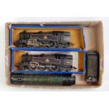 A small tray containing 3x Hornby Dublo locos including EDL12 'Duchess of Montrose' matt green BR -