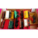 A large tray containing 12 postwar Hornby wagons including No.