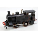 Bing GI live steam pilot 0-4-0 tank engine in black lined red/yellow (a/f)