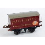 Hornby 1938-41 'Palethorpes' sausage van on black standard base,