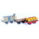 1929-30 Hornby French-type covered NORD wagon on open axleguard base and large gold 'NORD',