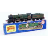 3221 H-Dublo 3 rail Ludlow Castle loco and tender, SVC and chimney tarnished,