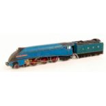 Two H-Dublo 3-rail locos and tenders EDL1 Sir N Gresley, a few marks and slightly dull,