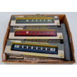 Ten boxed and two unboxed Wrenn Pullman cars - 2 boxed and 2 unboxed LMS red,