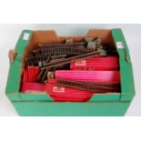 Tray of H-Dublo 2-rail track, includes some electric points, 6 buffers,