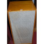 A 1970s teak freestanding speaker, w.