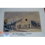 H B Carter - Old Farmhouse, Birdsall, watercolour, 15 x 23.
