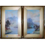 Roland Stead - Pair; Scawfell & Wastwater, and Raven Crag, Thirlmere, watercolours,