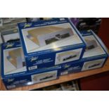 Three various boxed as issued Gemini Jets 1/400 scale wide body airport hangar