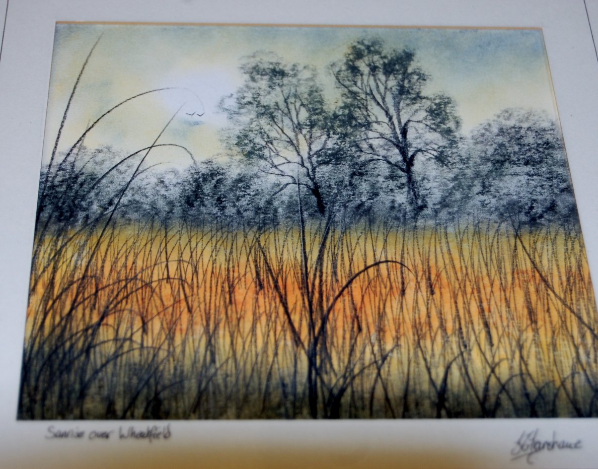 Paul Klee print; and S Fanshaw - Pair; Autumn & Sunrise over wheatfield,