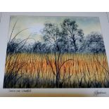 Paul Klee print; and S Fanshaw - Pair; Autumn & Sunrise over wheatfield,