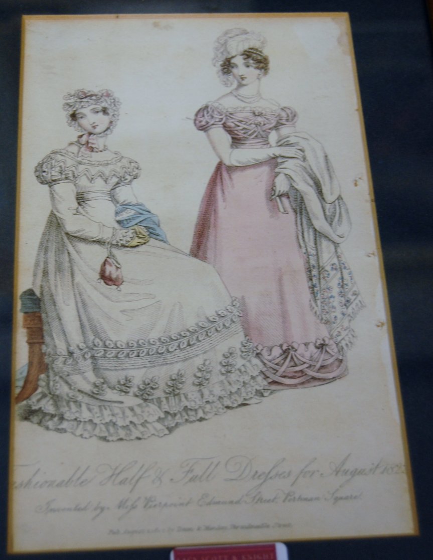 A quantity of 19th century fashion prints, all being hand-coloured engravings,