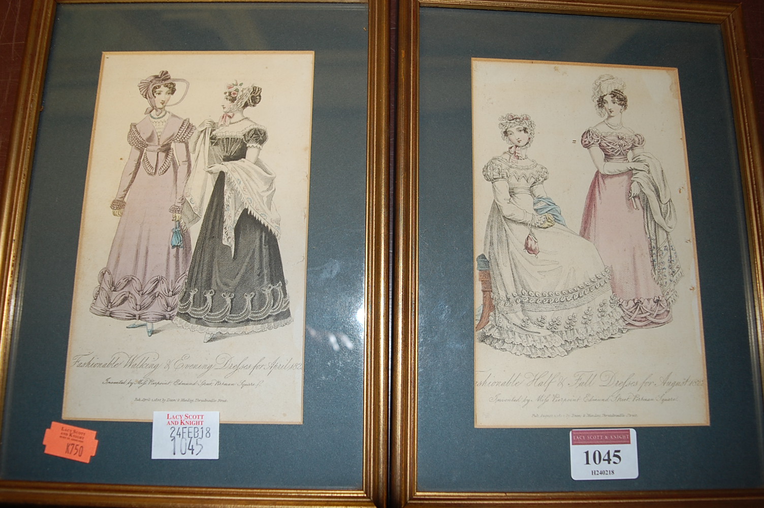 A quantity of 19th century fashion prints, all being hand-coloured engravings, - Image 2 of 5