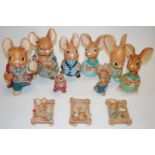 A collection of various Pendelfin figures to include Uncle Henry, Aunt Ruby, Uncle Soames,