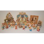 A large collection of assorted Pendelfin rabbit figures and ornaments to include Twister, Dobbyn,