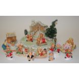 A large collection of assorted Pendelfin rabbit figures and ornaments to include Cracker, Ringo,