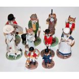 A collection of ten Border Fine Arts The Reynard Estate figures to include Uncle Monty, Denton,