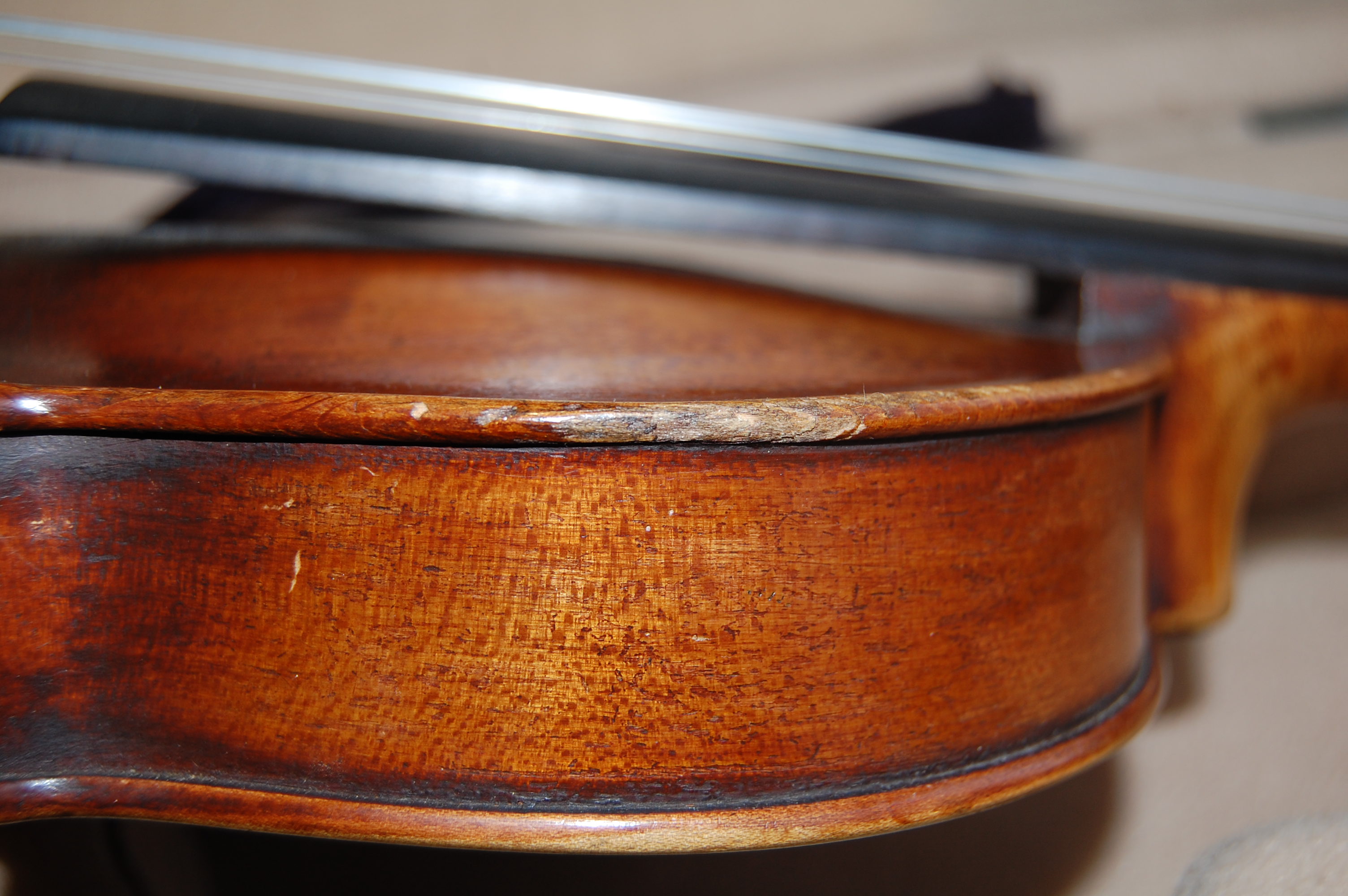 A mid-19th century violin stamped Duke London to back, in later case, 59cm (body 36cm), - Image 12 of 12