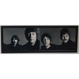 A framed double-sided Beatles poster, from the 1967 Richard Avedon photo shoot,