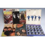 Seven LP vinyl records by The Beatles, to include; Please Please Me, With The Beatles,