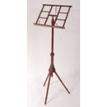 A late 19th century Wheeldon's Patent music stand, with adjustable hinged lectern,