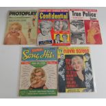 Marilyn Monroe interest - Five vintage magazines; 1956 October issue of Photoplay,