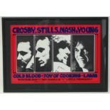 Crosby, Stills, Nash & Young, 1969 Cold Blood - Joy of Cooking promotional lithograph poster,