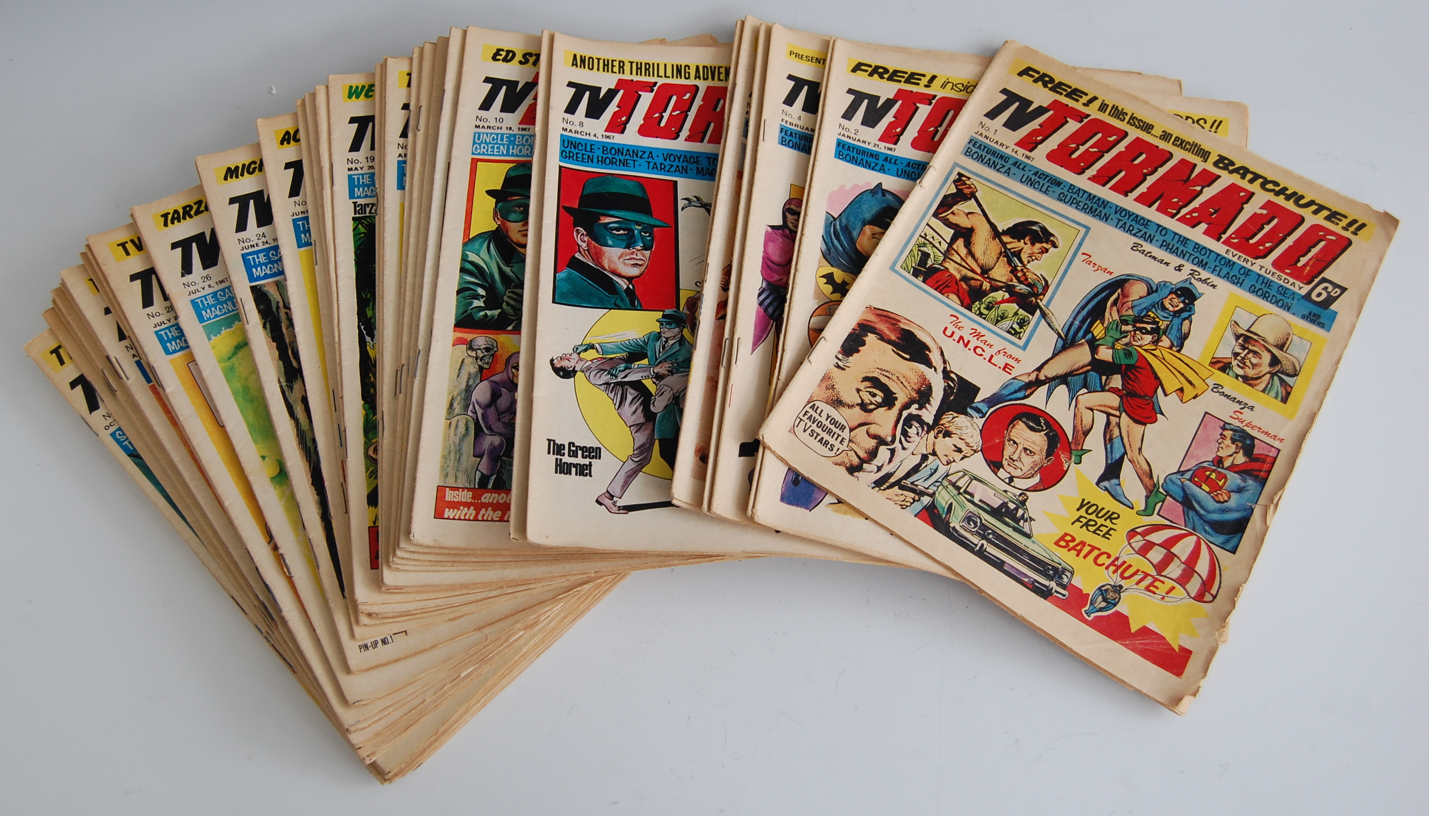 The Tornado comic, 55 issues from 1967, Nos.