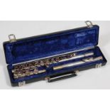 A cased silver-plated Buffet Crampon 'Cooper 225' student three-piece flute, serial No.