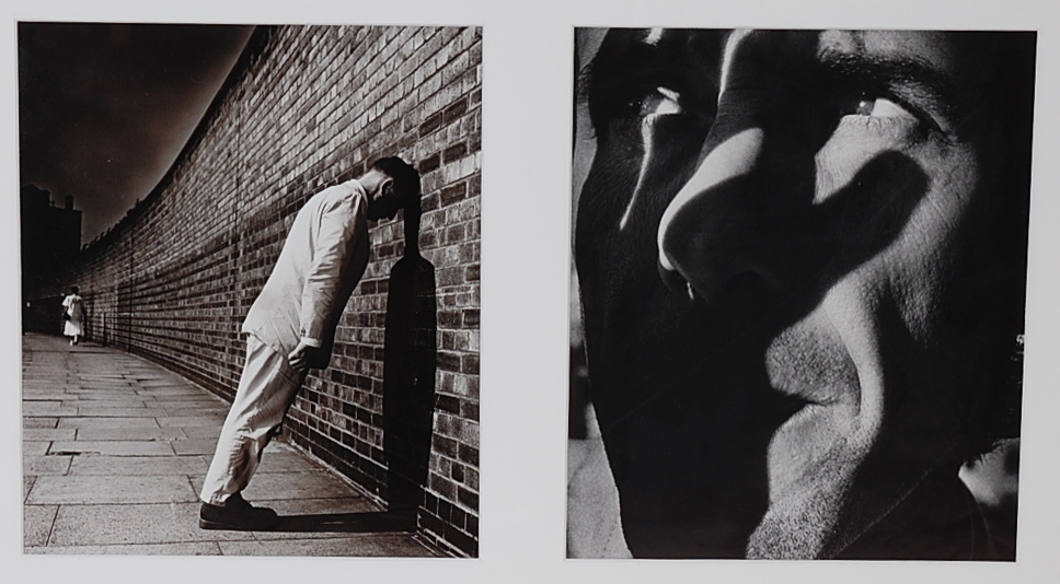 Two gelatin silver prints of Bruce McLain and Richard Long by Alastair Thain, each print 38 x 32cm,
