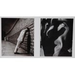 Two gelatin silver prints of Bruce McLain and Richard Long by Alastair Thain, each print 38 x 32cm,