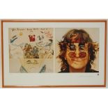 John Lennon, Walls and Bridges lithograph poster, limited edition 1912/2500, dated 1995, 85 x 54cm,