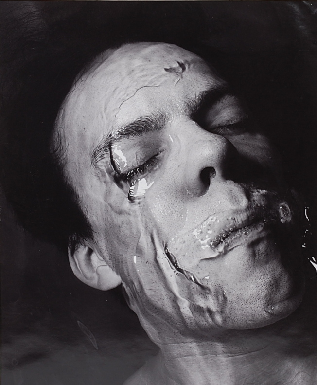 A gelatin silver print self-portrait by Alastair Thain, 74 x 61cm,