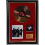 A framed CD gold disc for The Rolling Stones - A Bigger Bang, with signed photograph of Mick Jagger,