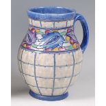 Charlotte Rhead for Crown Ducal - A 1930s tube-line decorated pottery single handled jug,