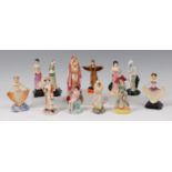A collection of twelve Kevin Francis & Peggy Davies miniature ceramic figures,