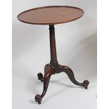 A George III mahogany pedestal tripod table,