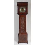 Andrew Knowles of Bolton - an 18th century oak longcase clock, having a 12" square brass dial,