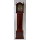 Isaac Vallett of Southampton - A George III mahogany longcase clock, having a 12" arched brass dial,