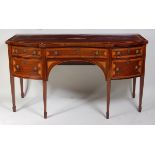 A 19th century mahogany and inlaid sideboard in the Sheraton style,