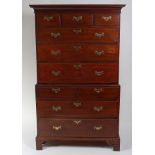 A George III mahogany chest-on-chest,